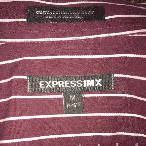 Express 1MX Modern Fit Long Sleeve Button Down - Picture 8 of 8